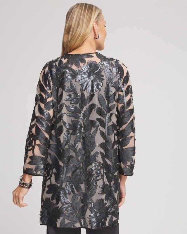 Travelers Collection Lace Sequin Jacket - image 3